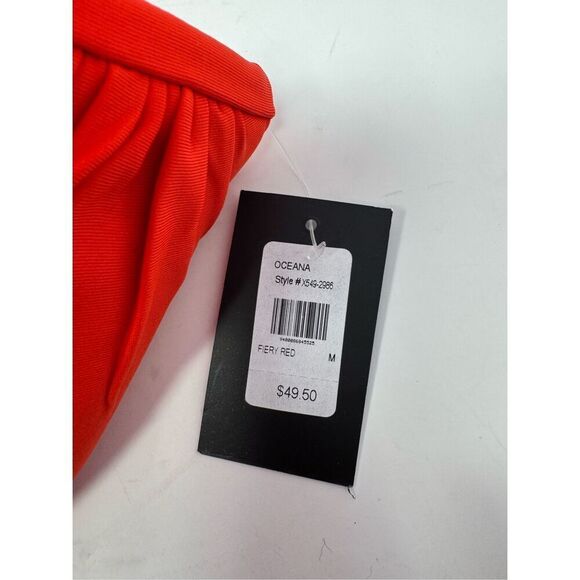 Oceana Cross Over Top Lingerie Fiery Red, Size Medium Frederick's of Hollywood - Picture 3 of 4